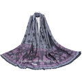 Lady Butterfly tejida Jacquard suave bufanda larga